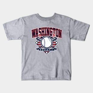 Vintage Washington Baseball Kids T-Shirt